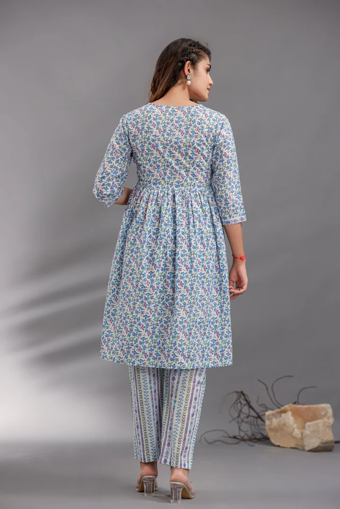 Alia Cut Kurti Pant Set with Dupatta Elegant Women Ethnic Wear