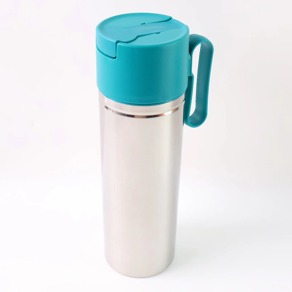 Supermom Stainless Steel Fresh Oil Pourer Bottle with Flip Lid and Handle Approx 1000ML (1 Pc)