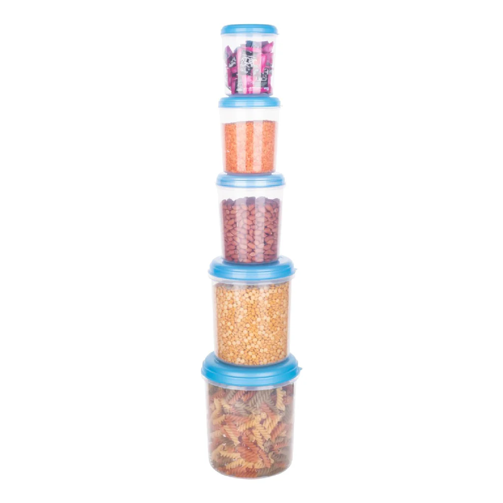 Plastic Transparent Container Air Tight Dabba Set