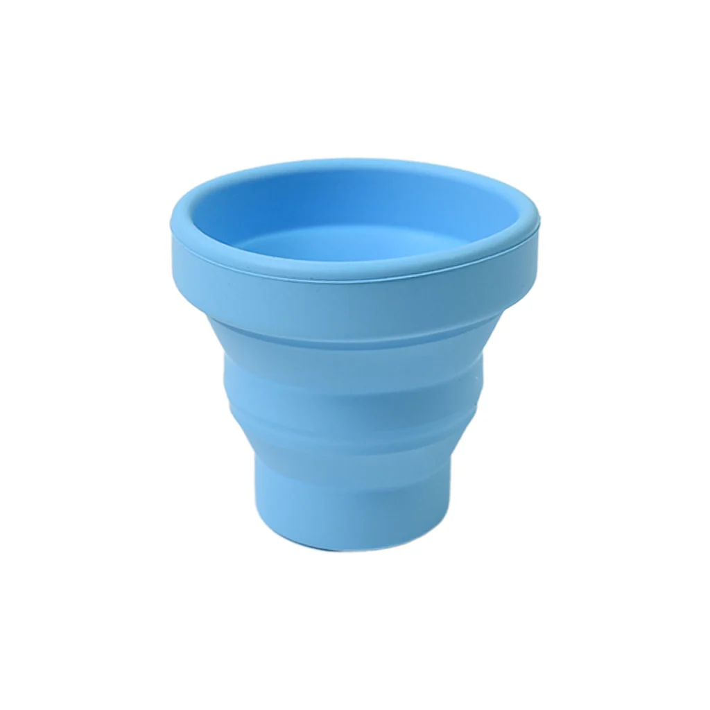 Round Silicone Foldable Glass, Foldable Travel Mug Without Lid