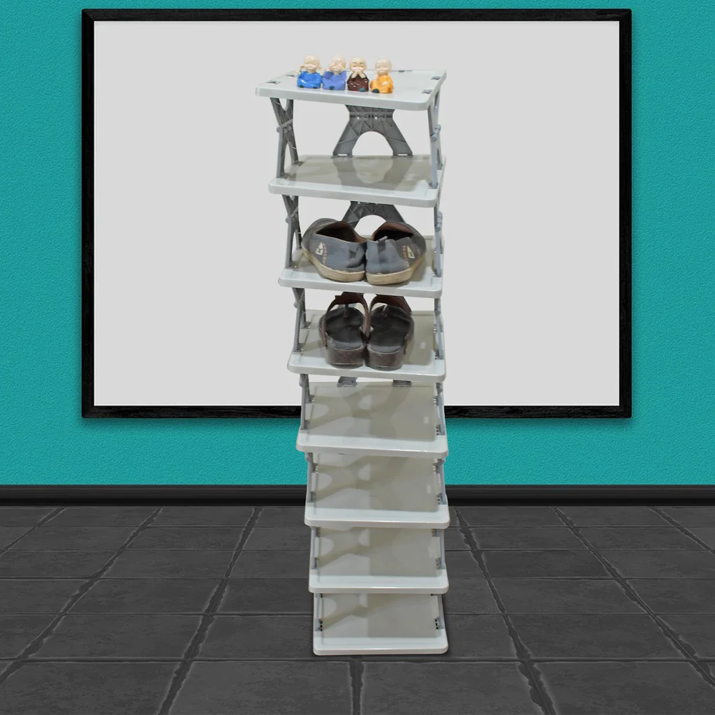 Foldable Shoe Rack (1 Pc, 8 Layers): Spa...