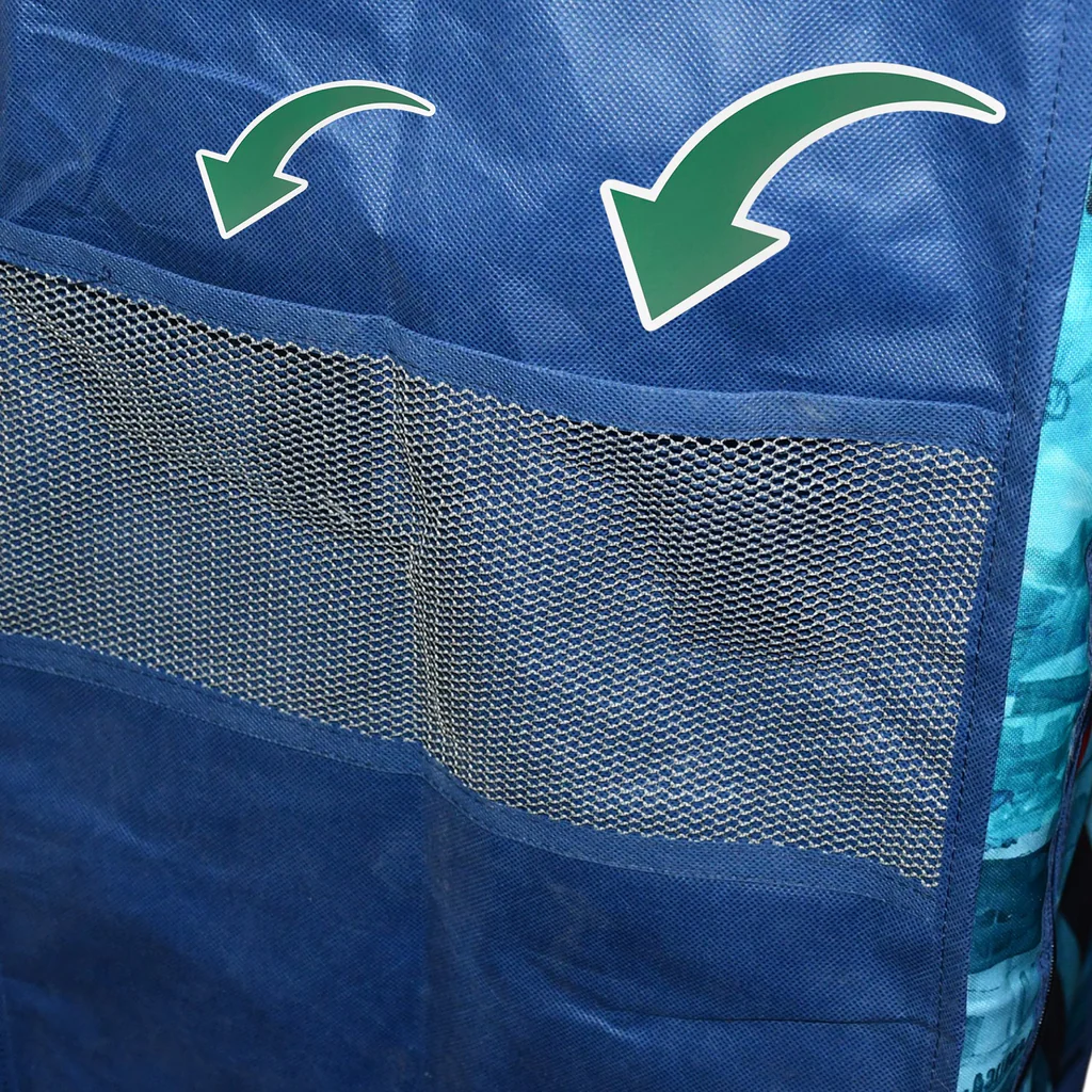 Multi Purpose Foldable Baby Wardrobe / Toy Box 5 Shelves Cartoon Printed