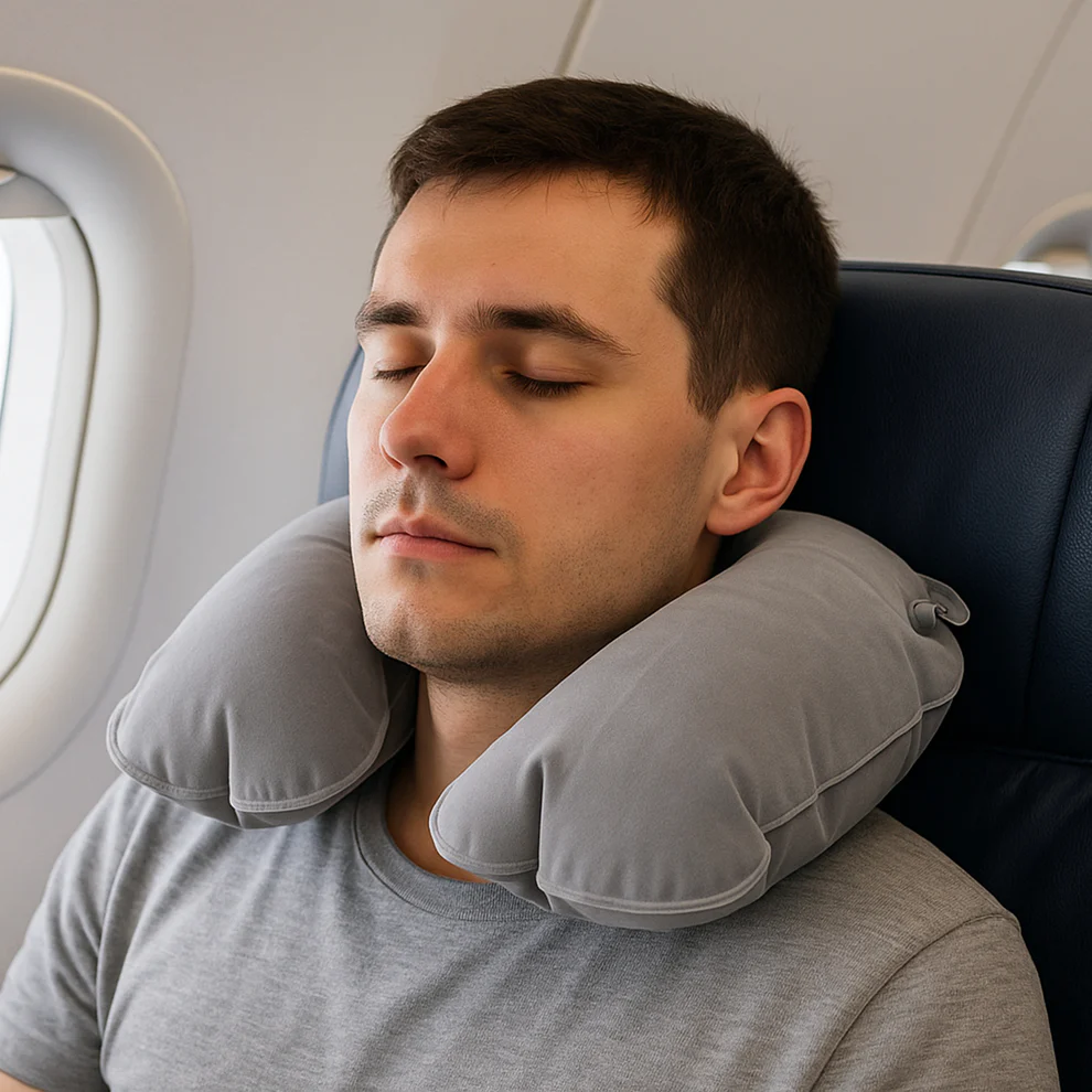 Inflatable & Foldable, Pillow U Shape Air Cushion Travel Pillow