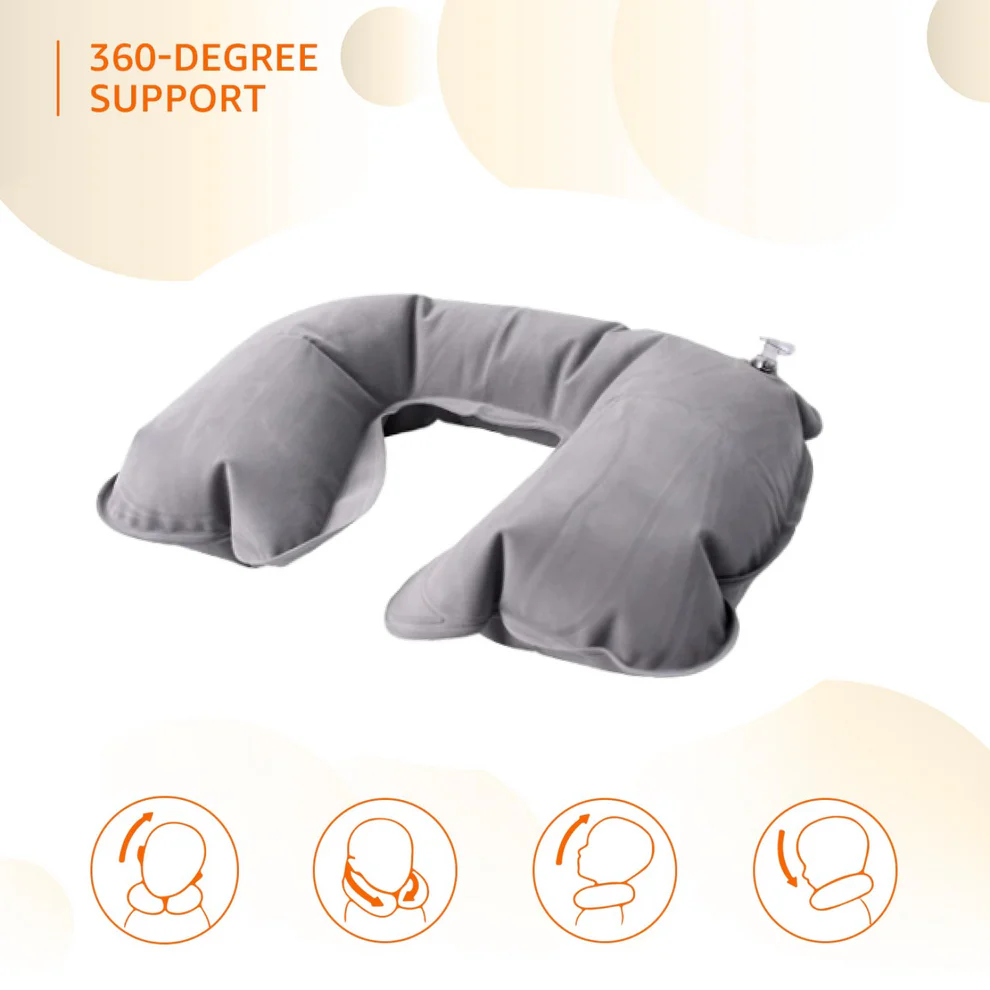 Inflatable & Foldable, Pillow U Shape Air Cushion Travel Pillow