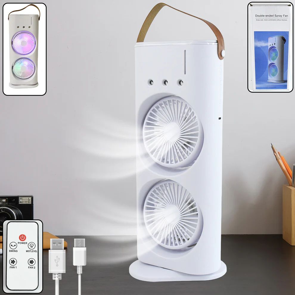 Electric Fan Desktop Double-Head Powerfu...