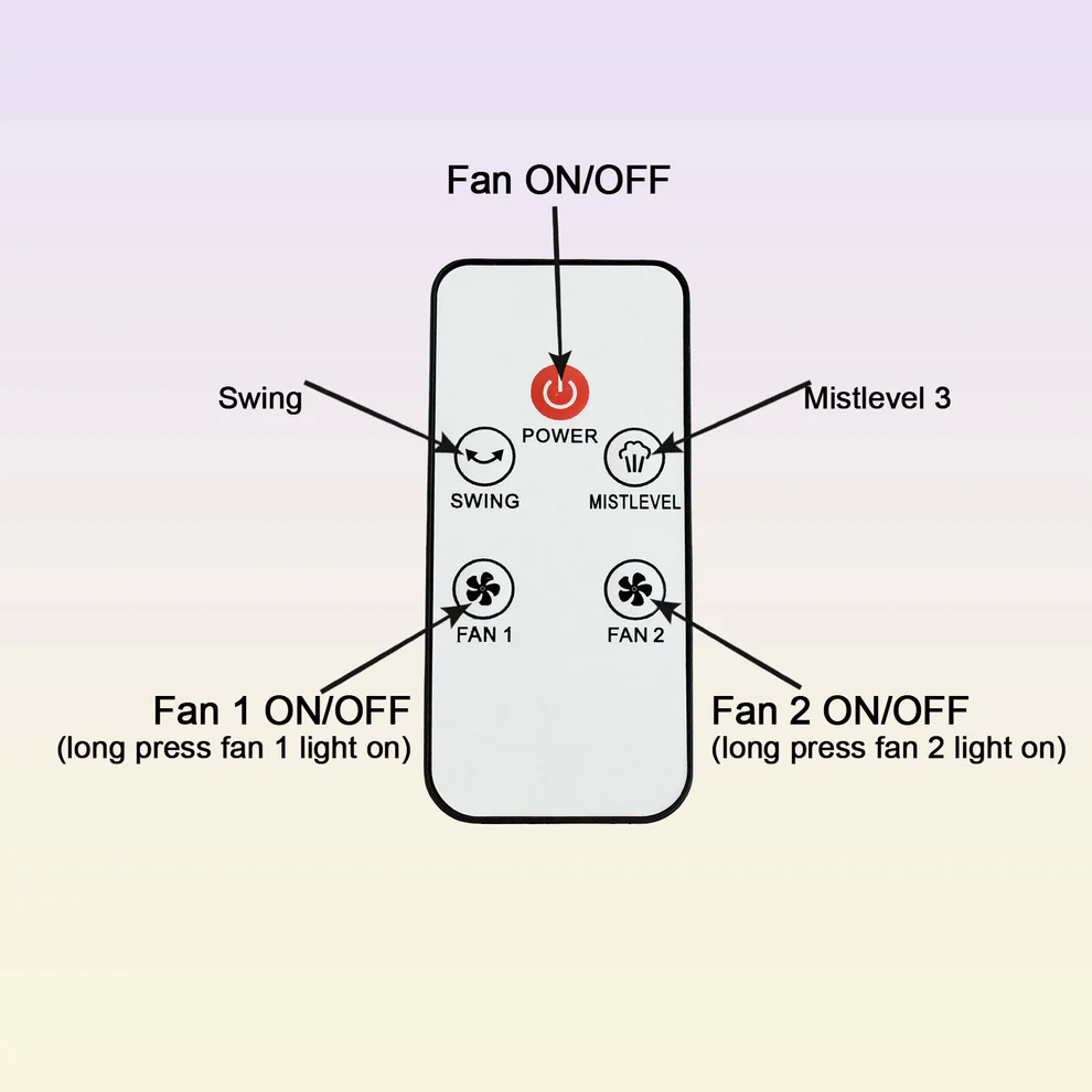 Electric Fan Desktop Double-Head Powerful Air (1 Pc / With Remote / Plug and Play)
