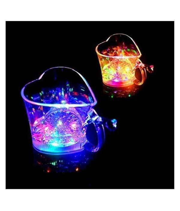 Heart Shape Activated Blinking Led Glass...