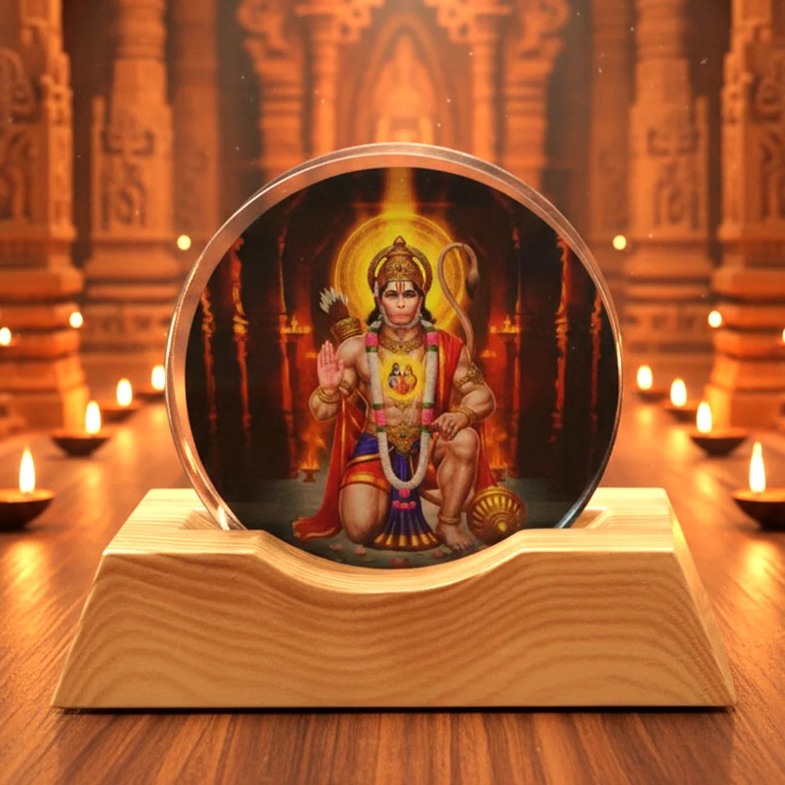 3D Creative Hanuman Ji Acrylic LED Night...