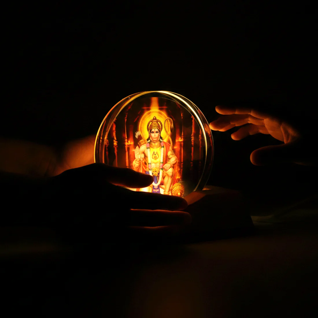 3D Creative Hanuman Ji Acrylic LED Night Lamp (1 Pc)