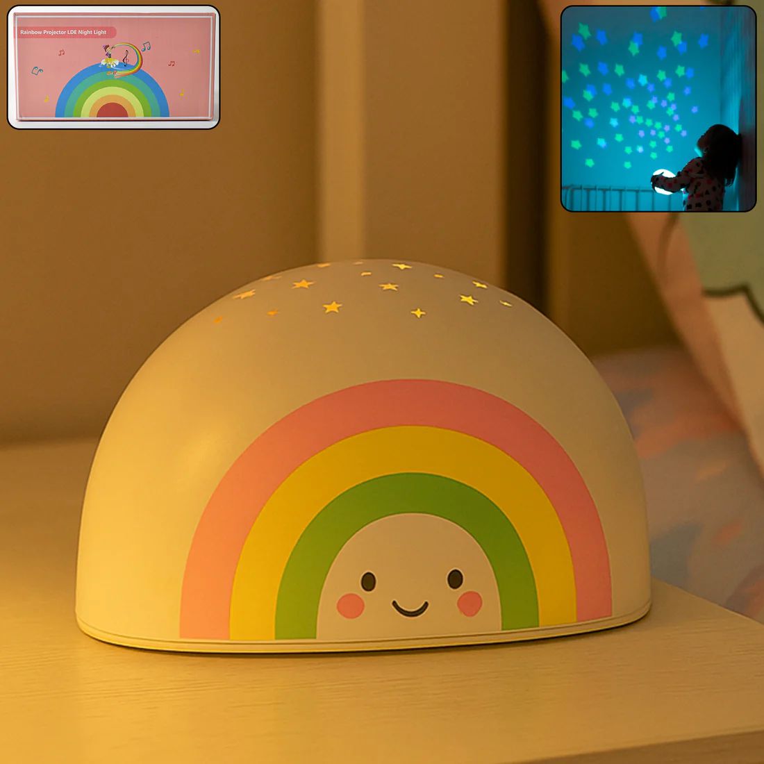Rainbow projector LED Night Light for Ki...