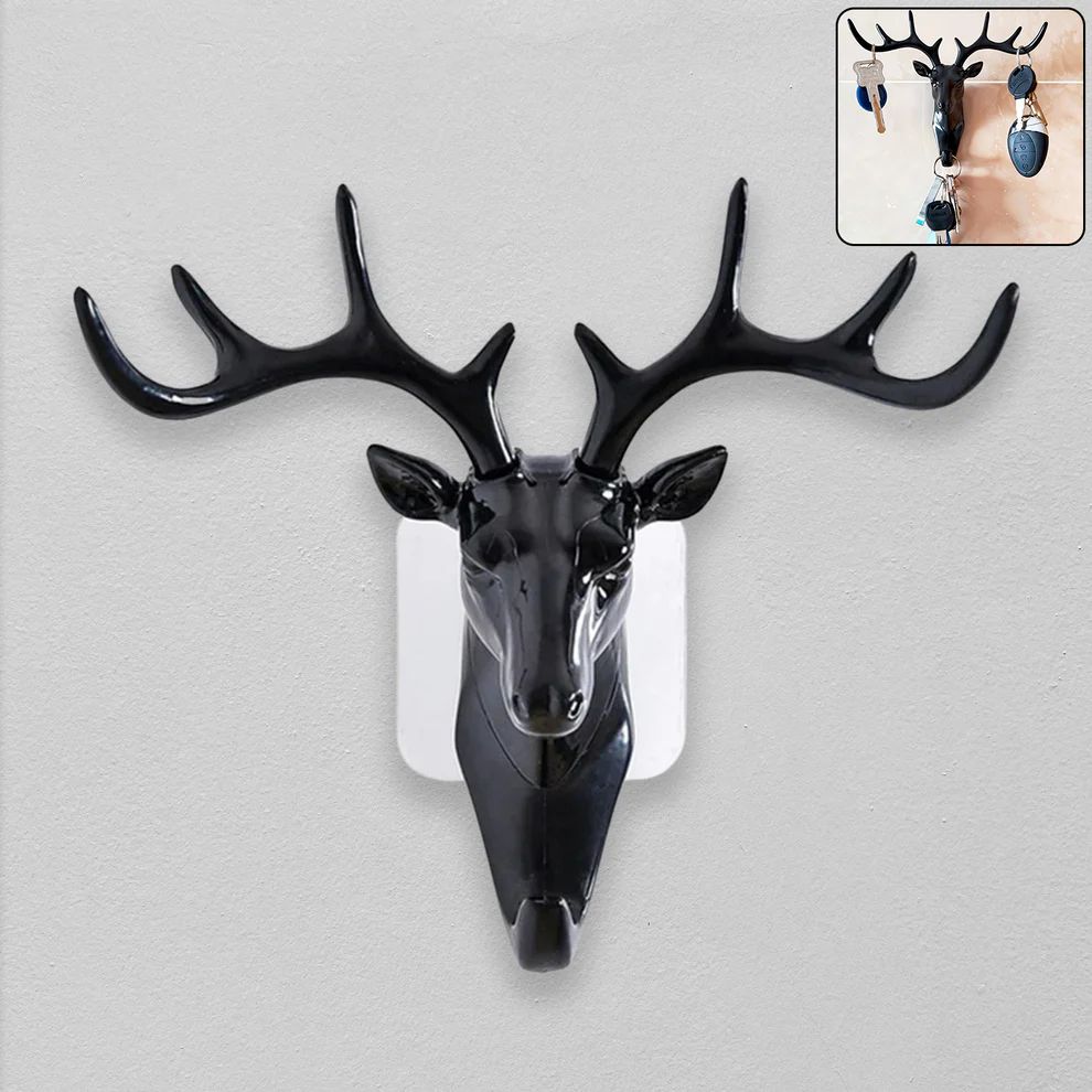 Deer Head Self Adhesive Wall Door Hook H...