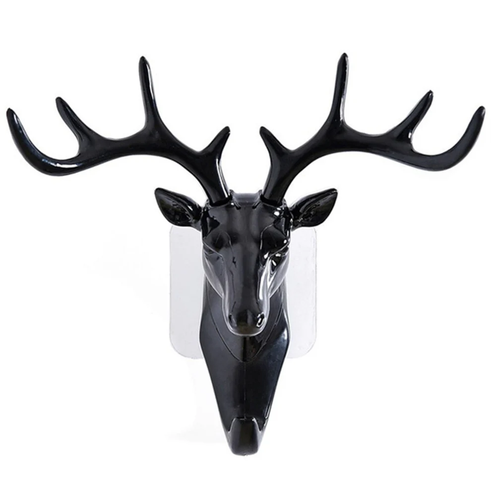 Deer Head Self Adhesive Wall Door Hook Hanger (Pack of 2)