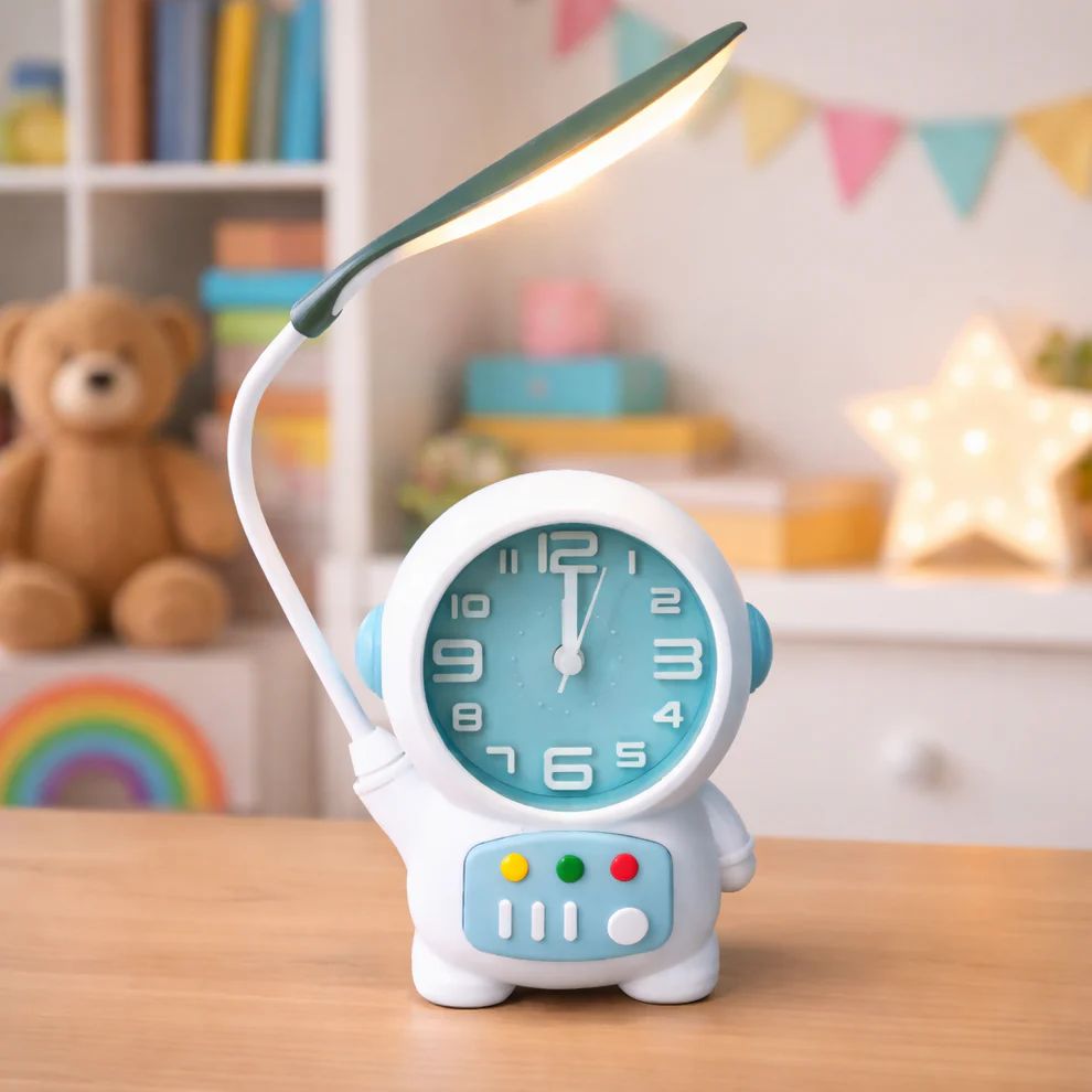 Astronaut Desk Lamp with Alarm Clock for...
