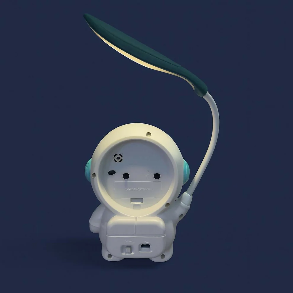 Astronaut Desk Lamp with Alarm Clock for Kids Room, Study Table & Gifting
