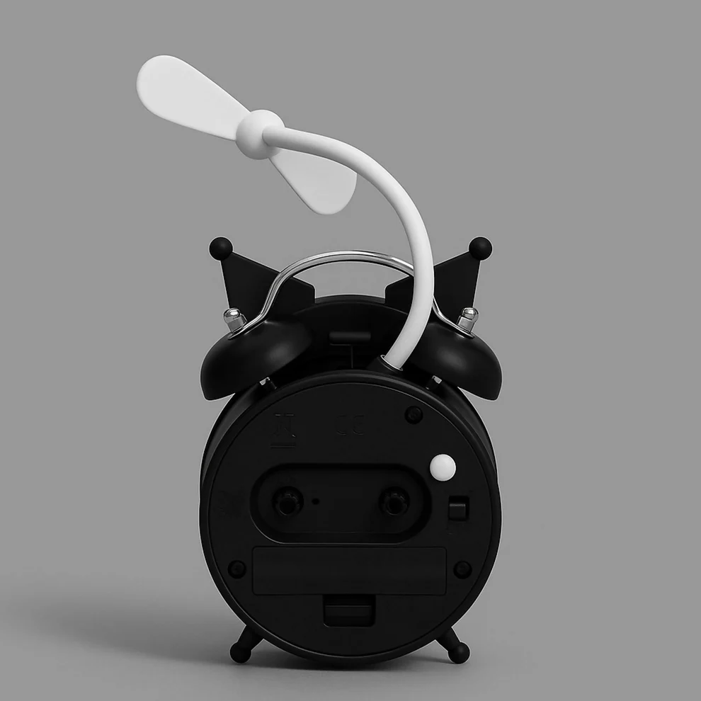 Cute Kuromi Cartoon Alarm Clock with Fan