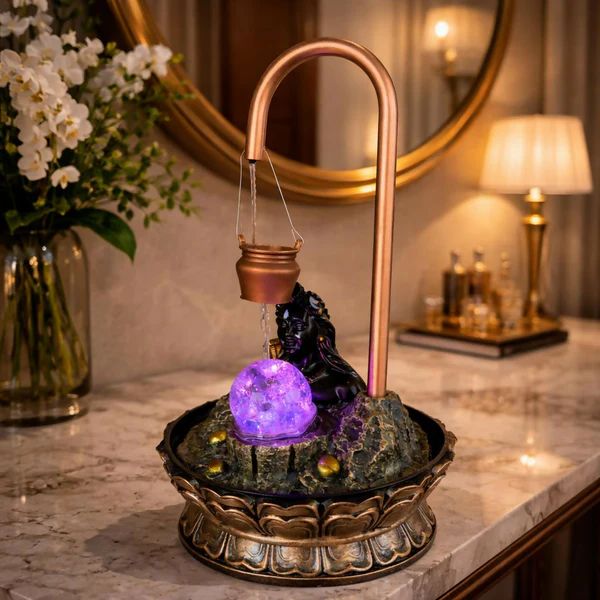 Lord Shiva LED Tabletop Water Fountain f...