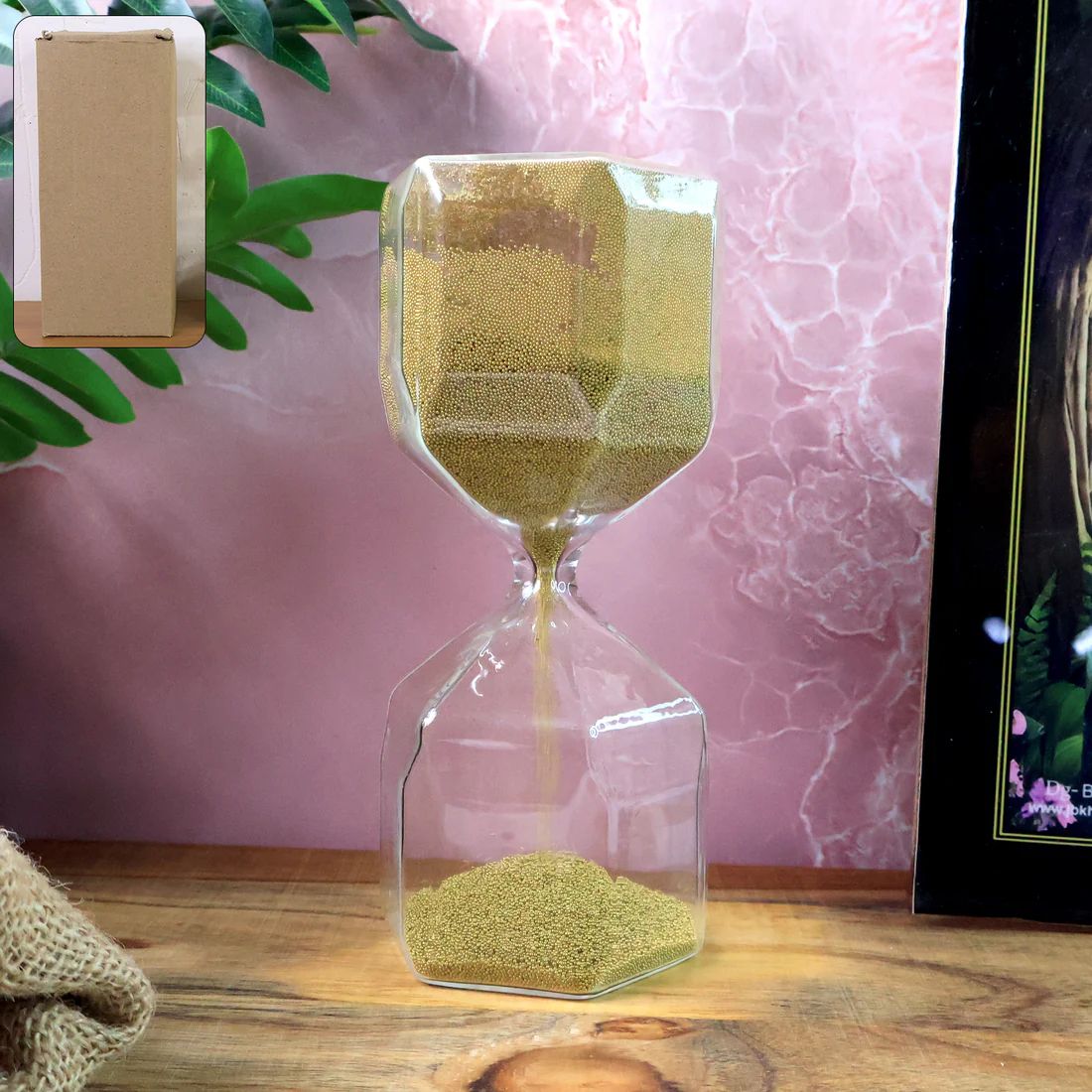 Faceted Glass Hourglass Sand Timer - (1...