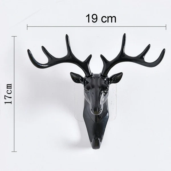 Deer Head Self Adhesive Wall Door Hook Hanger
