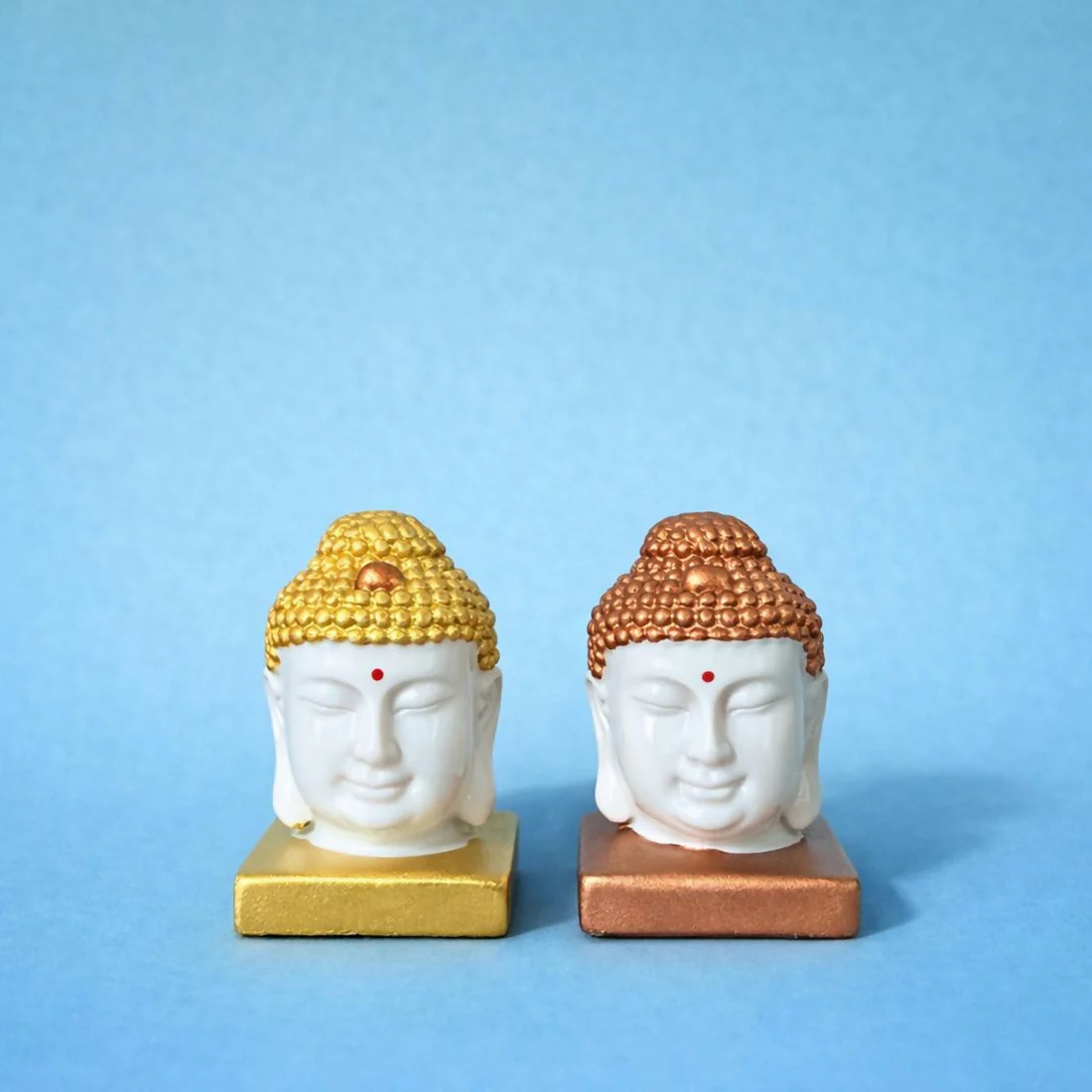 Set of 4 Buddha Head Showpiece for Home Décor