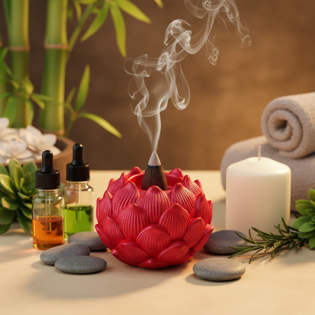 Big Kamal Lotus Decorative Diya Multi-Purpose Tealight Candle Holder - Metalic Pink