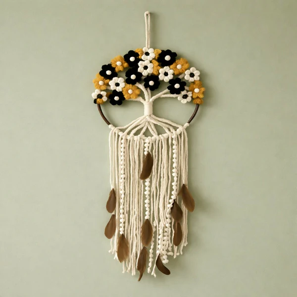 Macrame Tree of Life Dream Catcher Wall Hanging Boho Home Décor