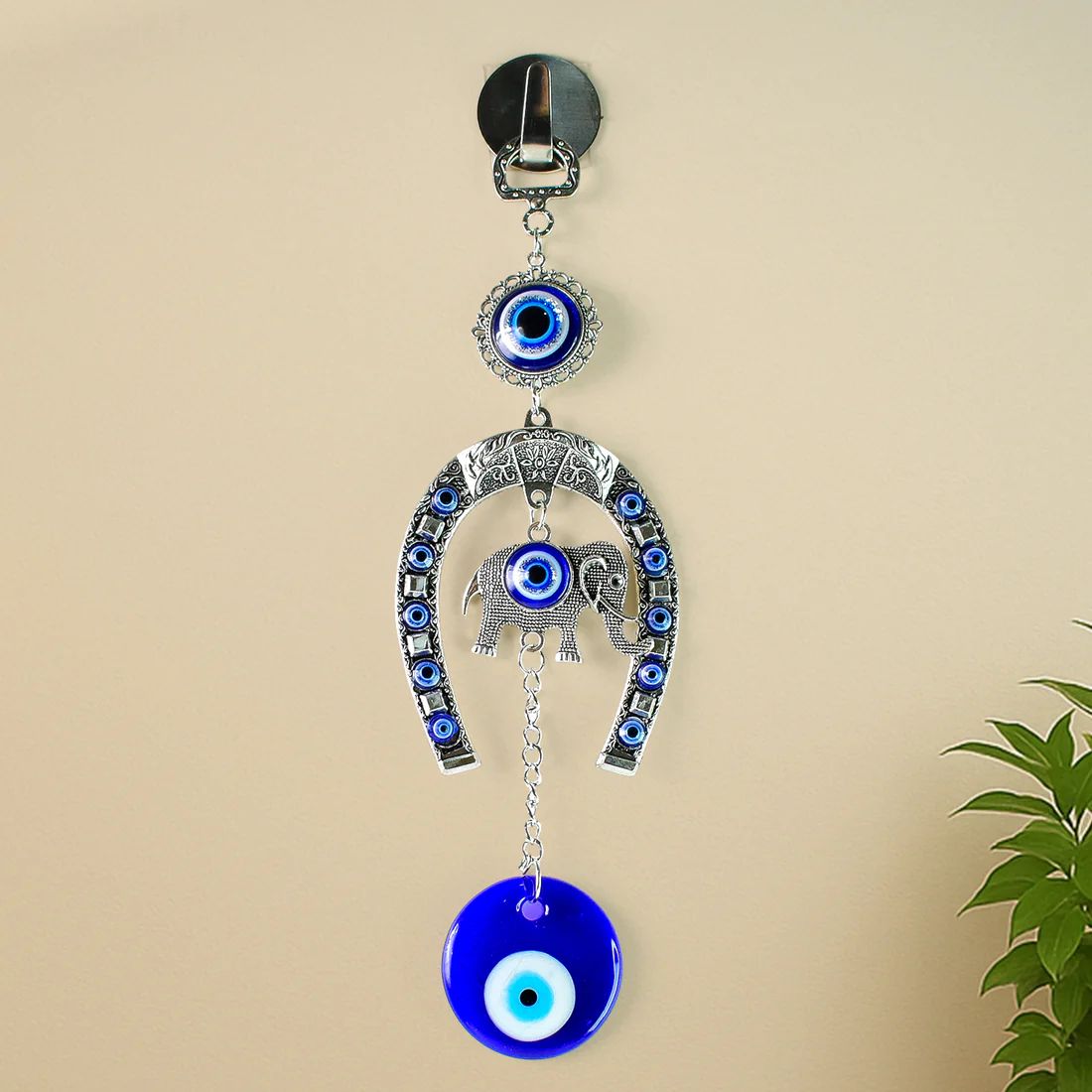Decorative Evil Eye Hanging with Elephan...