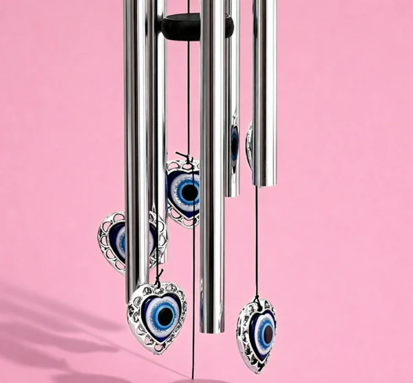 Metal Evil Eye Wind Chime for Balcony, Garden & Home Entrance Décor