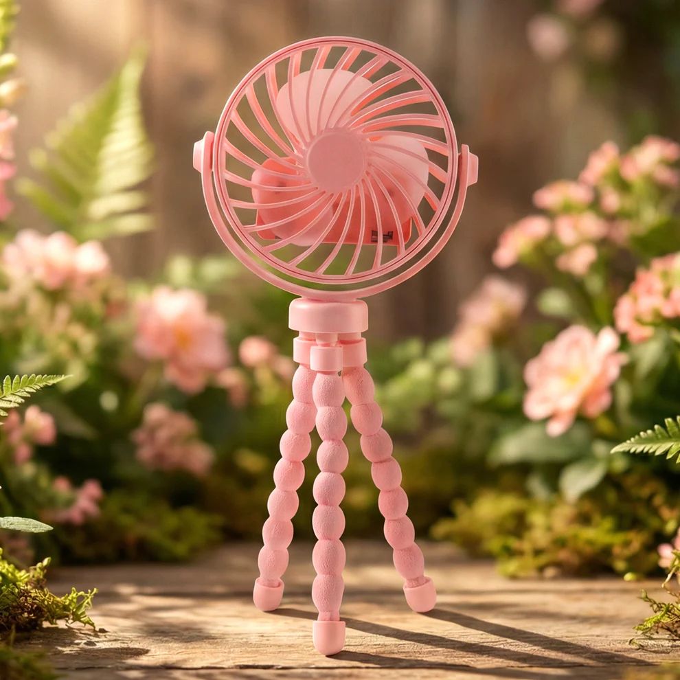 Portable Rechargeable LED Light Fan with...