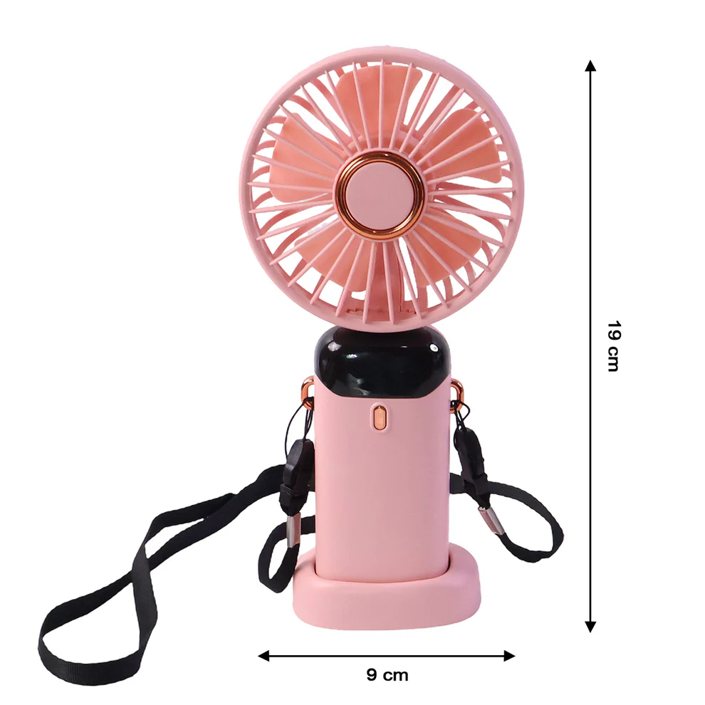 Portable Rechargeable LED Light Fan with Flexible Tripod Stand (1 Pc)