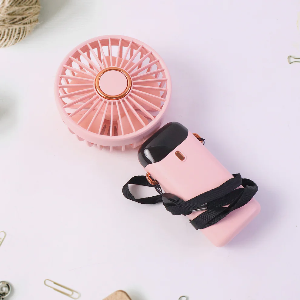 Portable Rechargeable LED Light Fan with Flexible Tripod Stand (1 Pc)