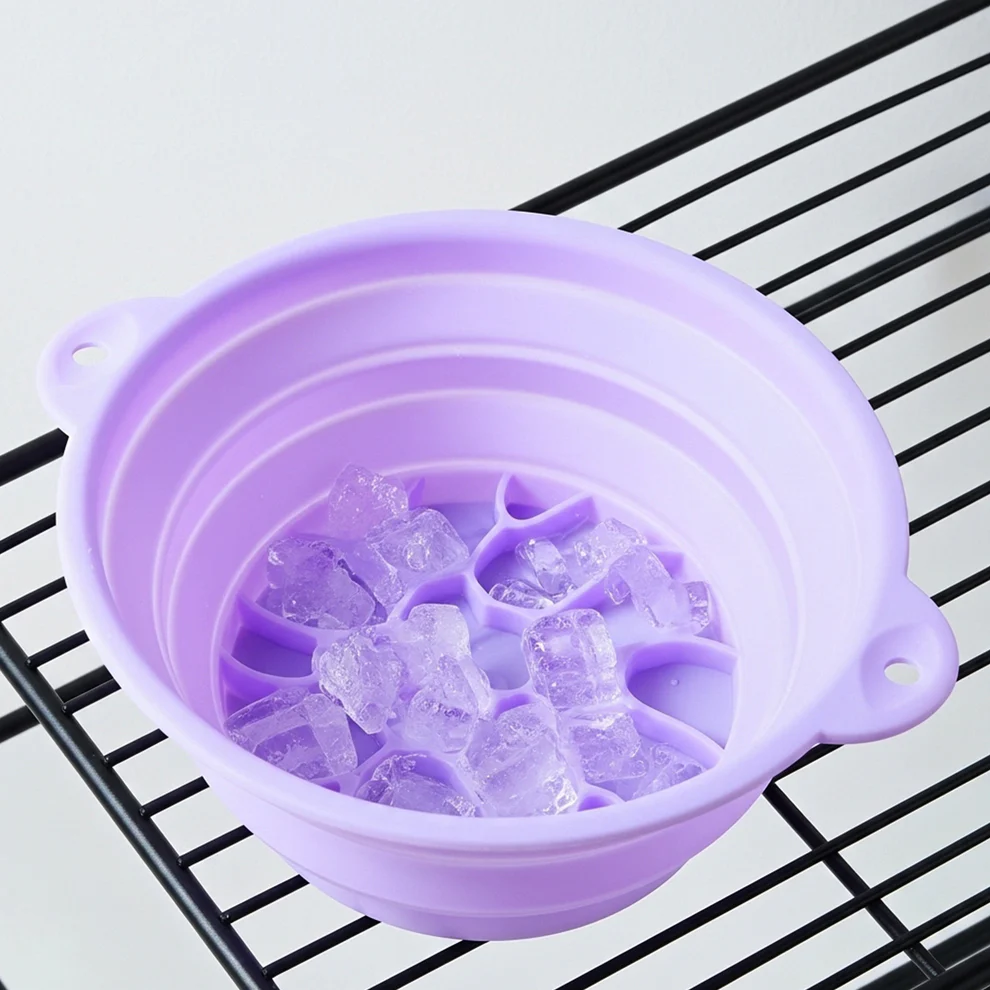 Multipurpose Folding Silicone Facial Ice Bath Bowl