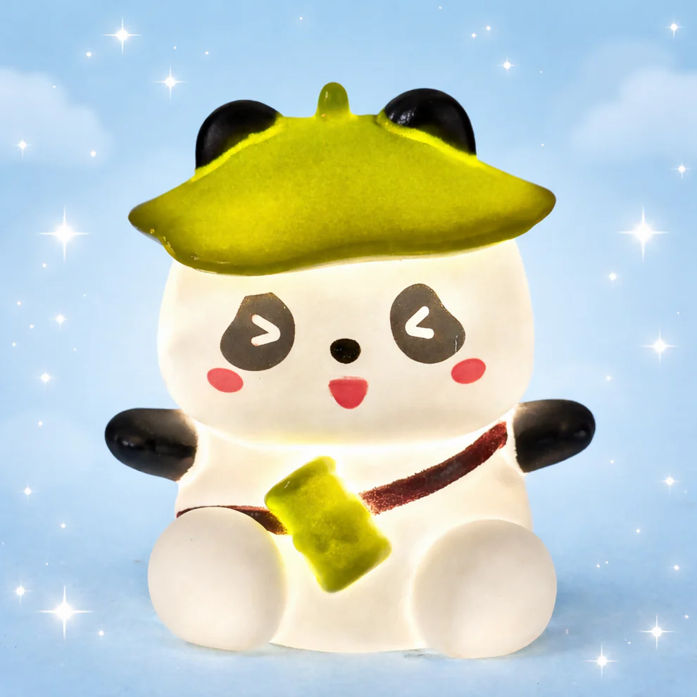 Cute Panda LED Night Lamp for Kids Room Bedroom Desk Decor