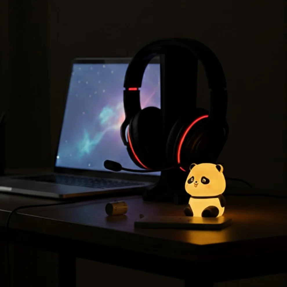 Cute Mini Panda Night Light Lamp (1 Pc)