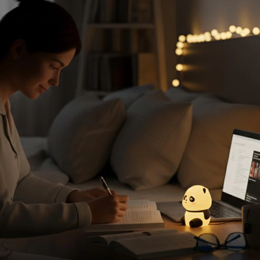 Cute Mini Panda Night Light Lamp (1 Pc)