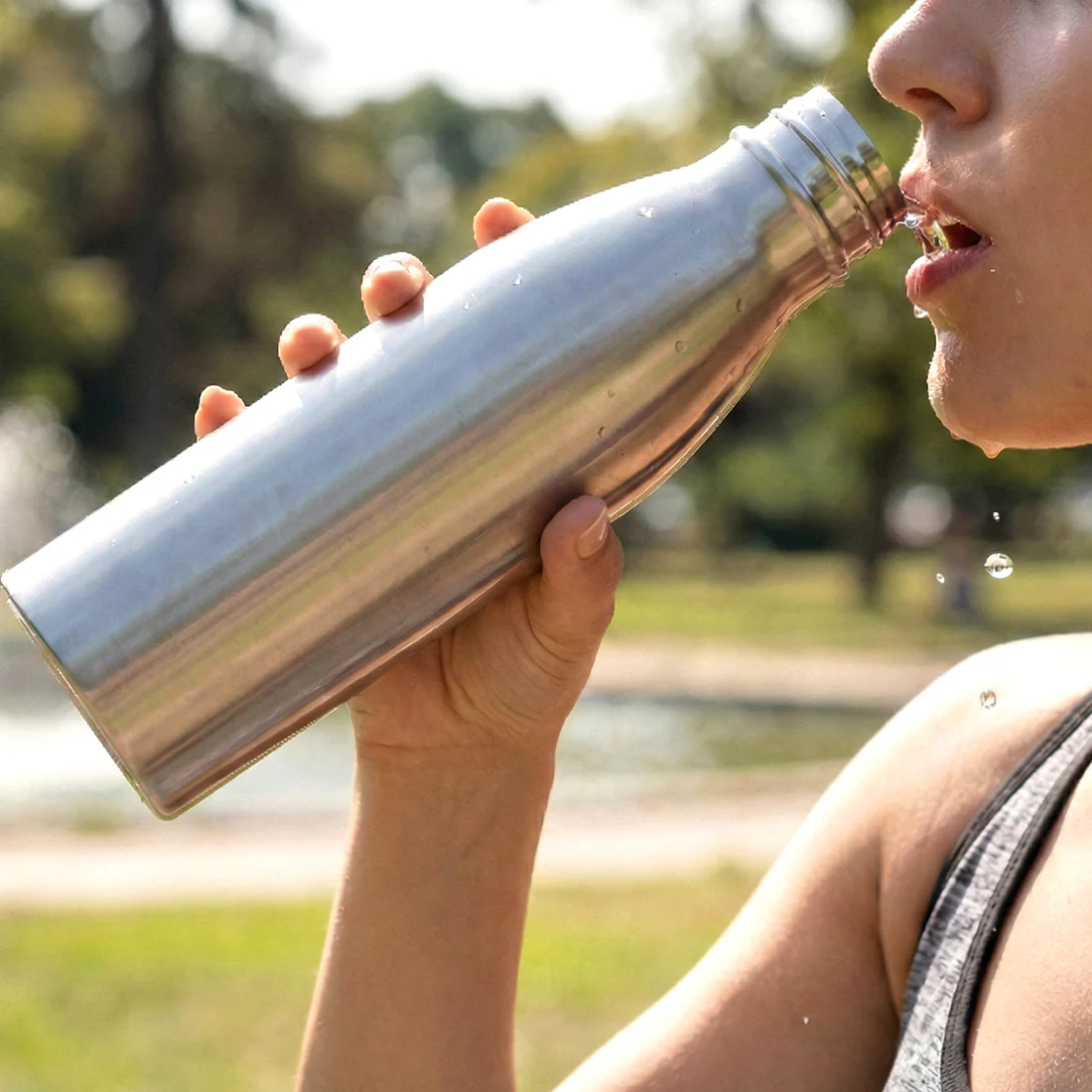 1000 ML Stainless-Steel Water Bottle (1 Pc)