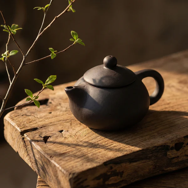 Premium Black Clay / Ceramic Tea Set with Teapot & 4 Cups