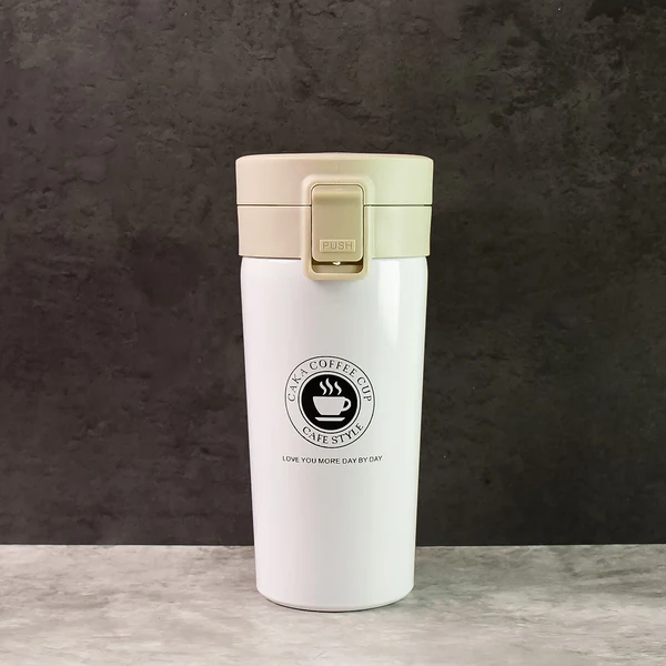 Stainless Steel Vacuum Insulated Coffee Flask with Flip Lock Lid (400ML / 1 Pc)