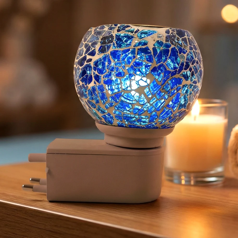 Kapoor Dani Mosaic Glass Electric Night Lamp (1 Pc)