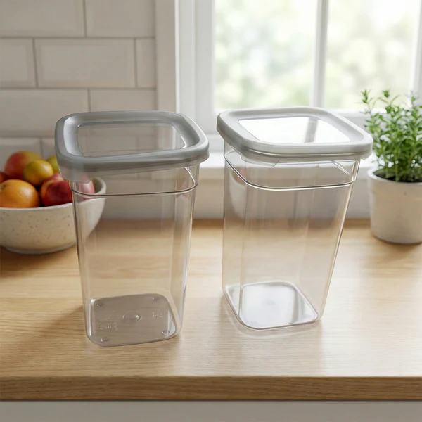 Plastic Multipurpose Kitchen Storage / fridge Container (1200 ML, 6 Pc)