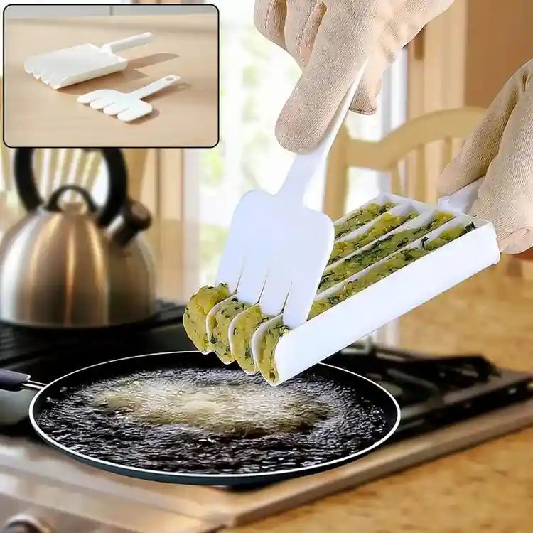 Manual Food Slicing & Frying Press Tool...