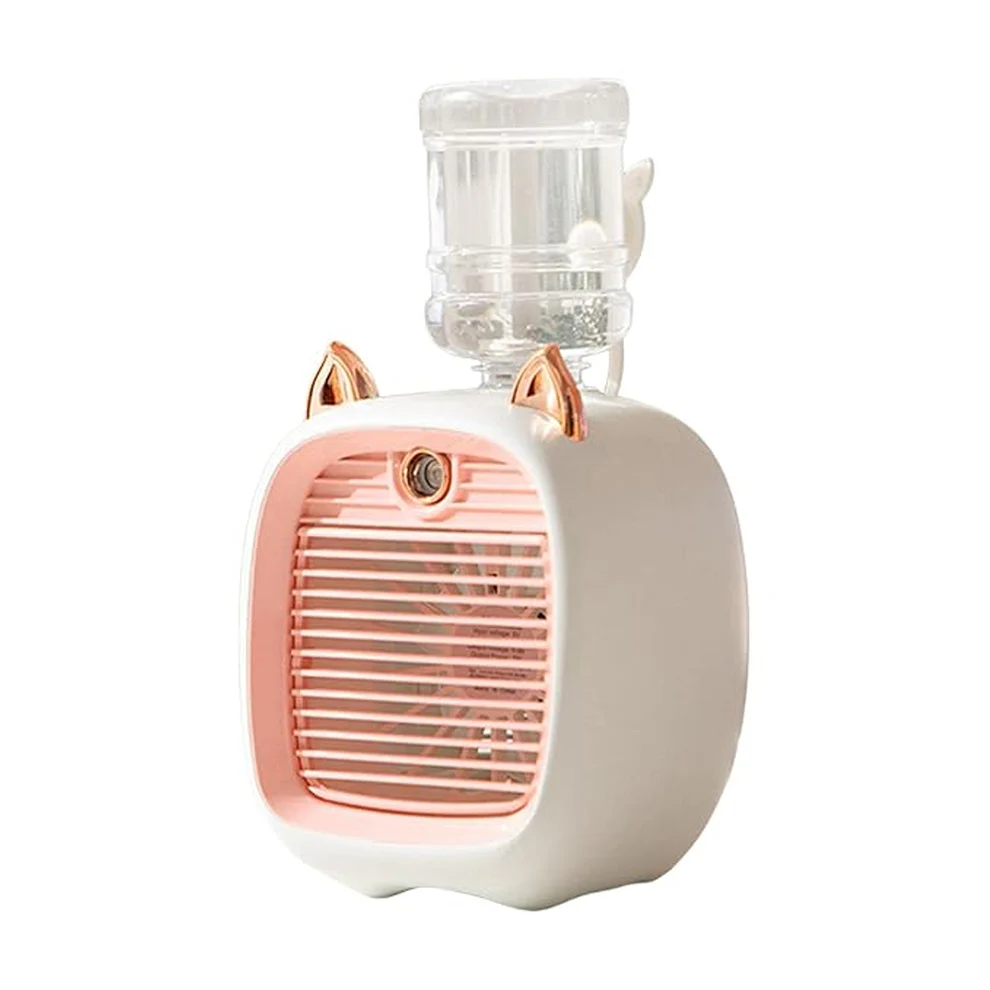 Portable Mini Air Cooler Fan with Spray Mist Function (1 Pc)