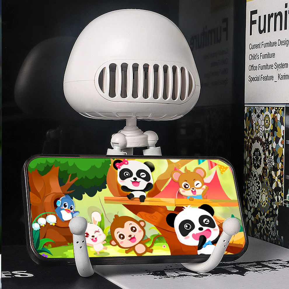 Rechargeable Handheld Mini Projector Fan (1 Pc)