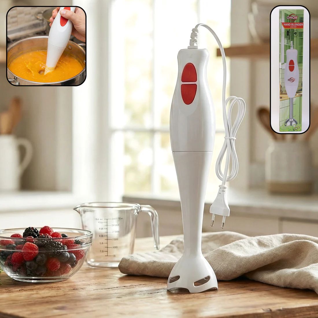 Electric Hand Blender Stick (1 Pc)