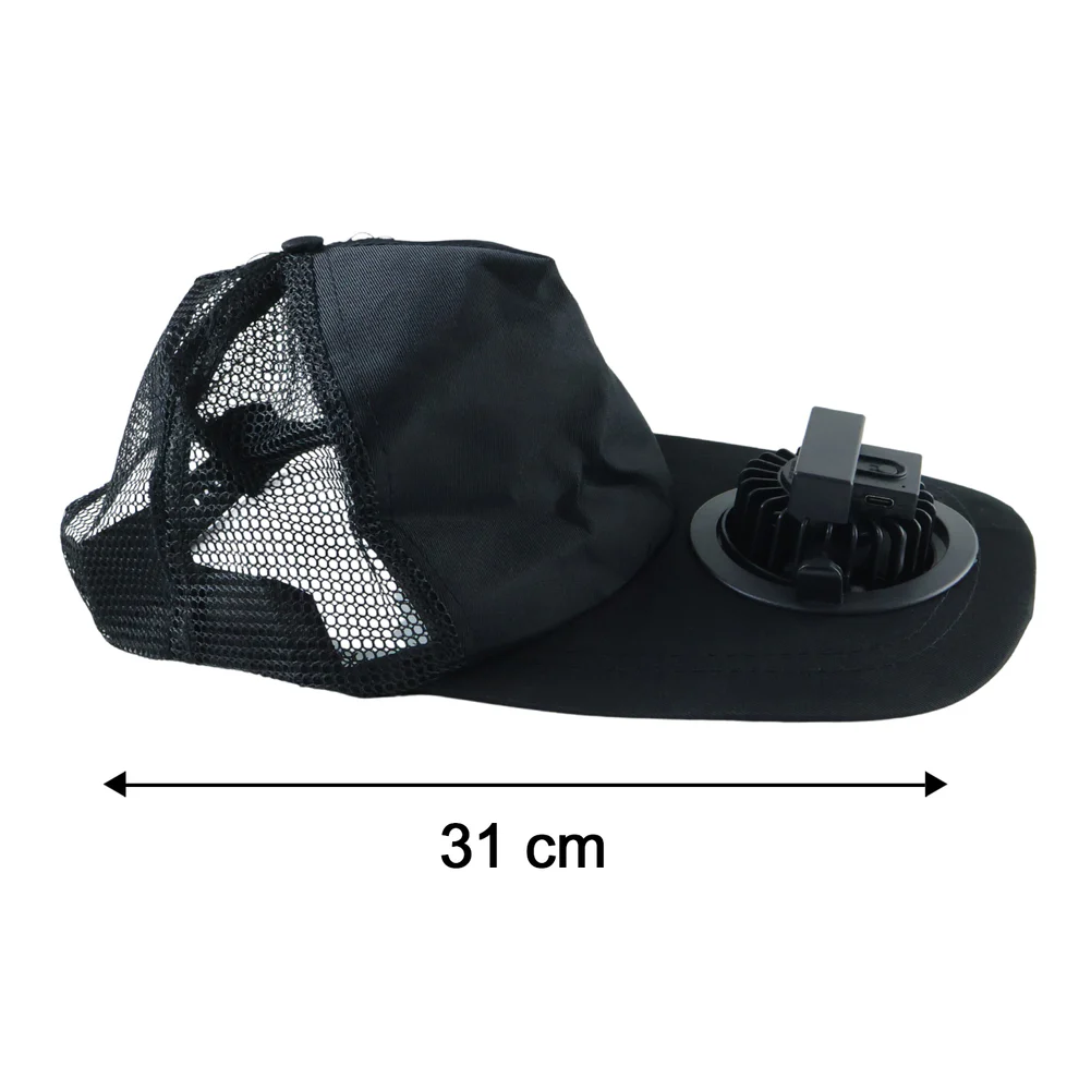 Portable USB Rechargeable Cooling Cap with Built in Mini Fan (1 Pc )