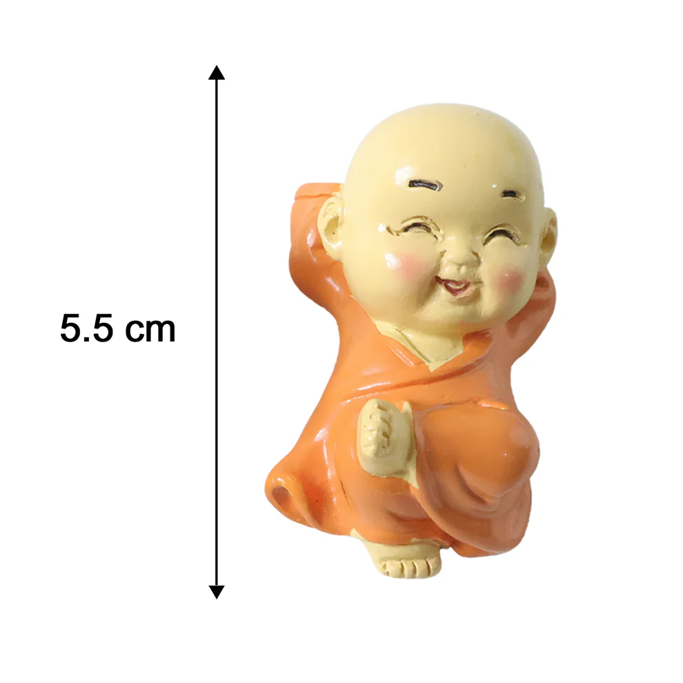 Adorable Mini Monk Buddha Idol Set (8 Pc)