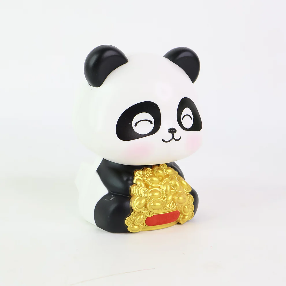 Solar Powered Moving Panda Car Dashboard Decoration – 1 Pc