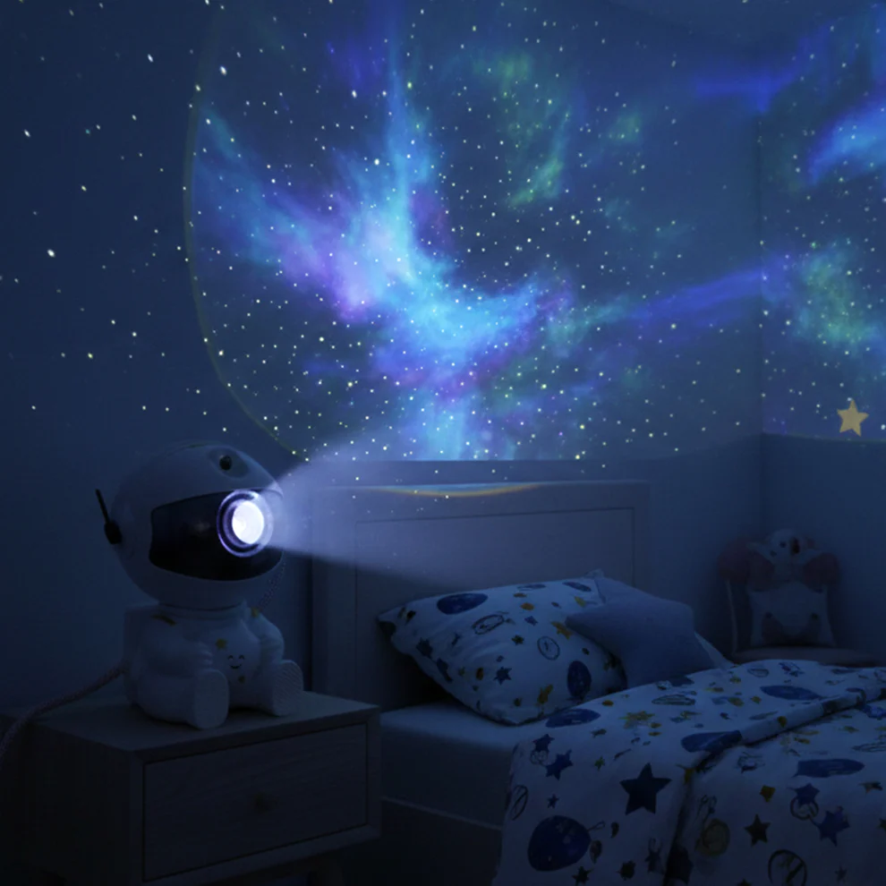 Astronaut Galaxy Star Projector Night Light with Remote Control (1 Pc)