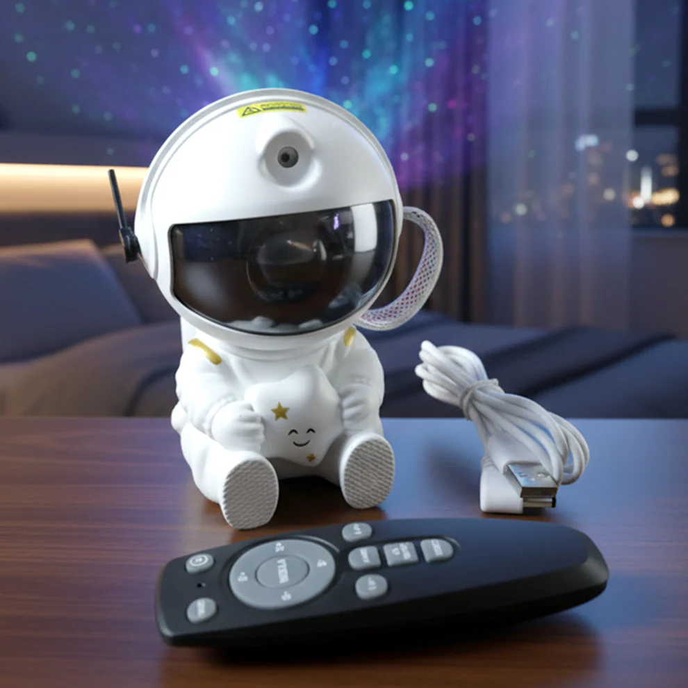 Astronaut Galaxy Star Projector Night Light with Remote Control (1 Pc)