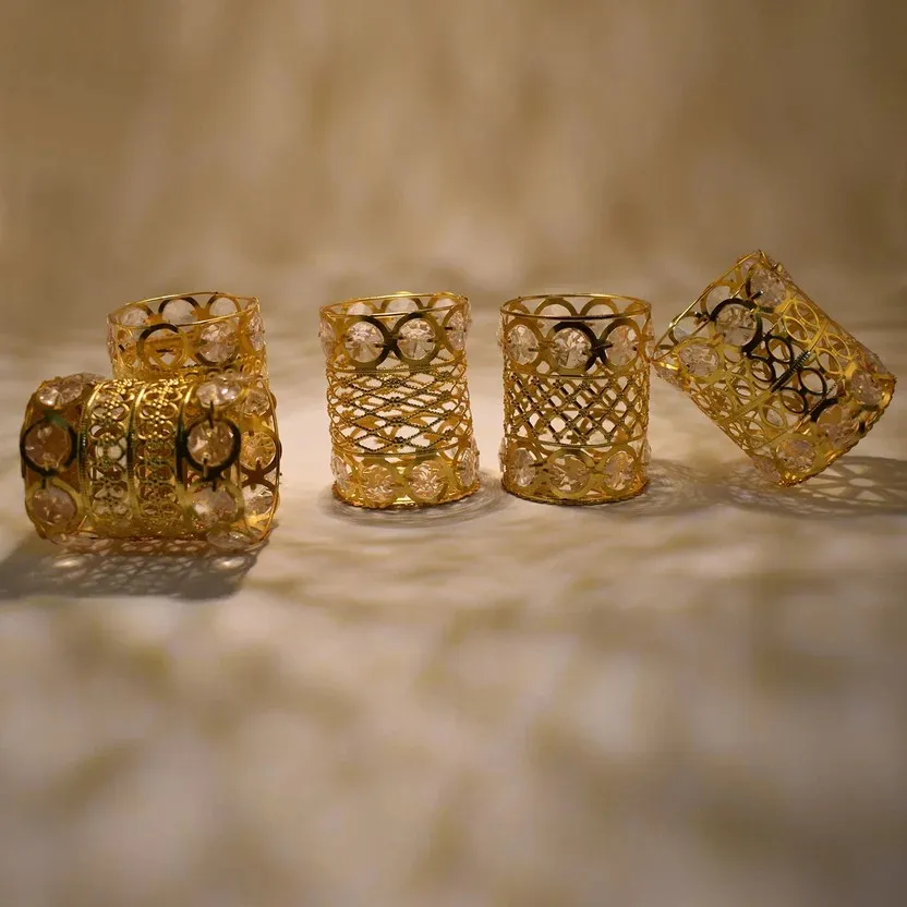 Large Dimond Layer Golden Jhoomer For Home Decoration