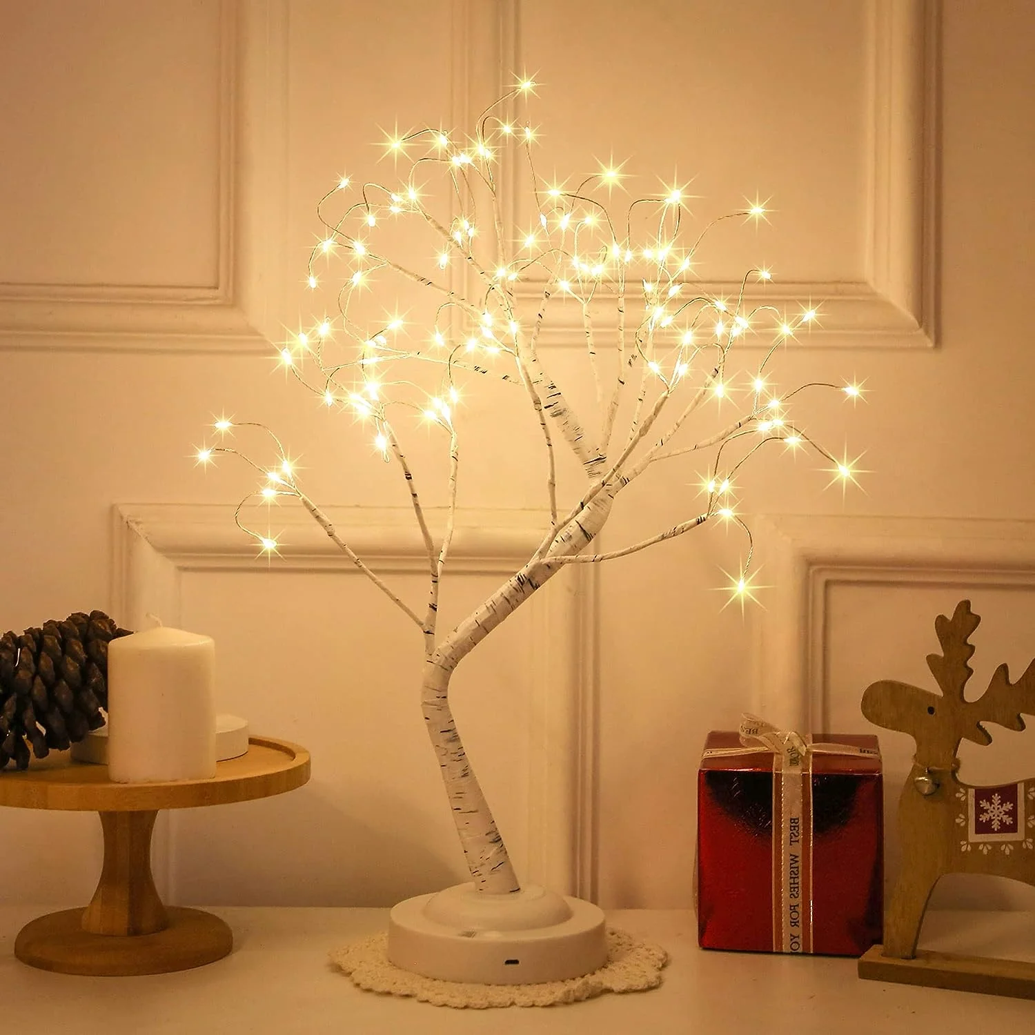 108 LED Birch Fairy Lamp – 8 Modes, USB/Battery, Home Decor